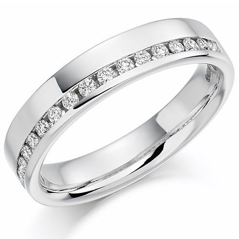 Offset Channel-Set Half Eternity Ring, 0.25ct total (HET1149)