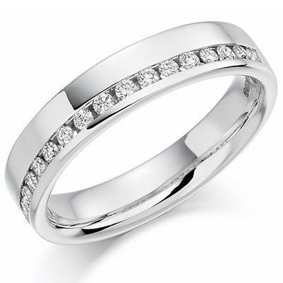 Offset Channel-Set Half Eternity Ring, 0.25ct total (HET1149)