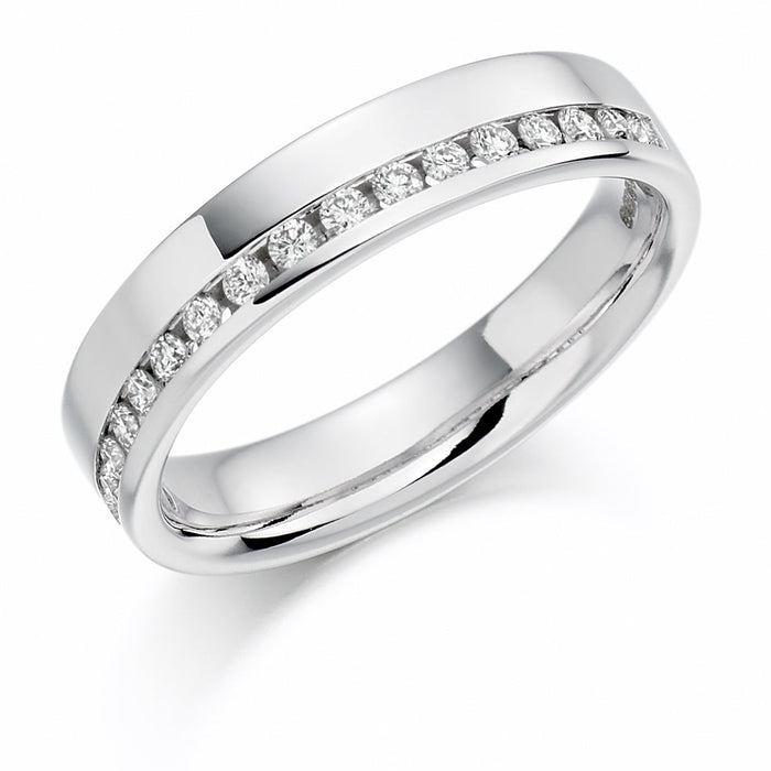 Offset Channel-Set Half Eternity Ring, 0.25ct total (HET1149)