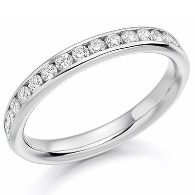 Channel-Set Half Eternity Ring, 0.4ct total (HET11604)
