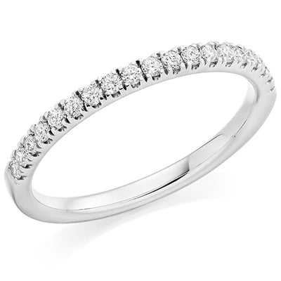 Micro-Claw Diamond Half Eternity Ring, 0.25ct