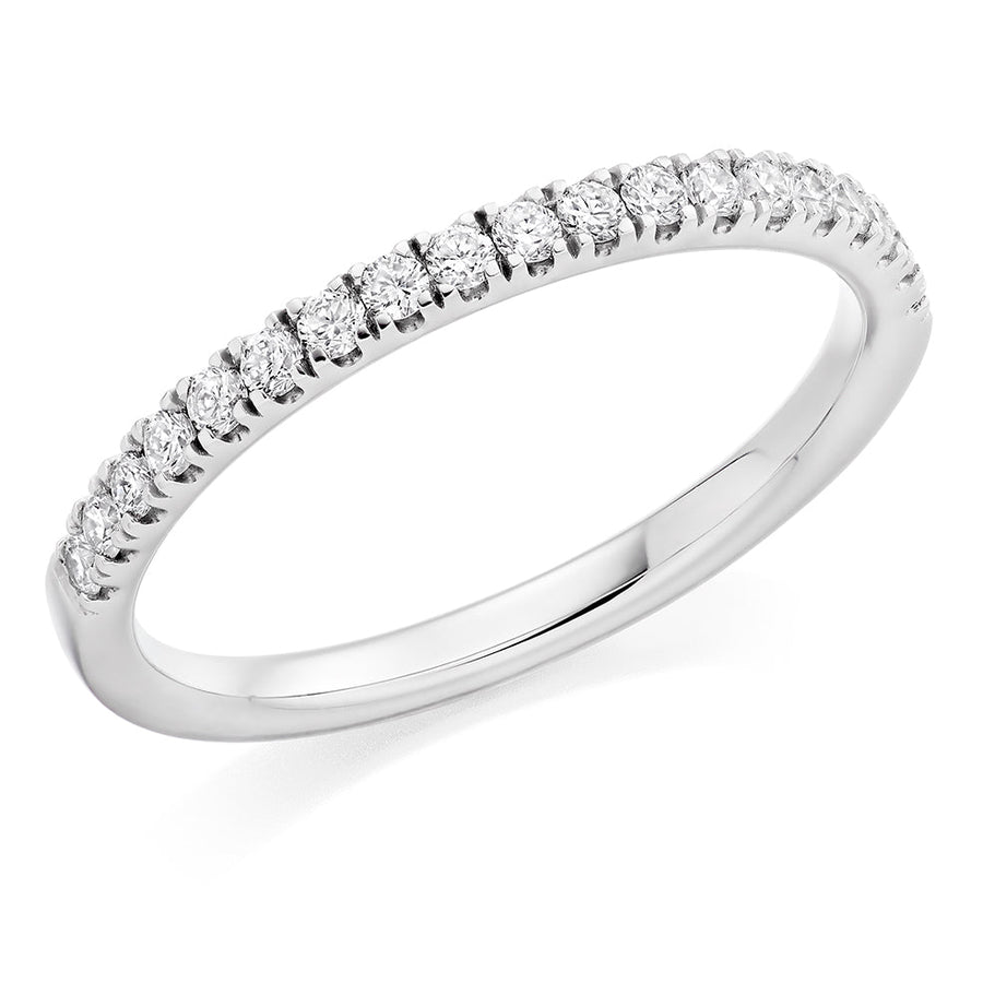 Micro-Claw Diamond Half Eternity Ring, 0.25ct