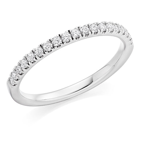 Micro-Claw Diamond Half Eternity Ring, 0.35ct