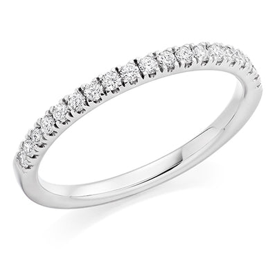 Micro-Claw Diamond Half Eternity Ring, 0.35ct