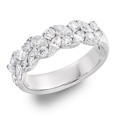 Claw-Set Diamond Half Eternity Ring, 1.2ct