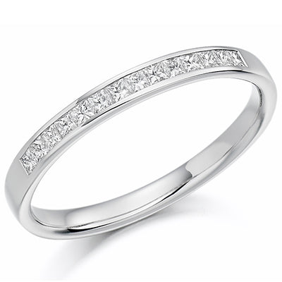 Channel-Set Half Eternity Ring, 0.2ct total (HET1174)