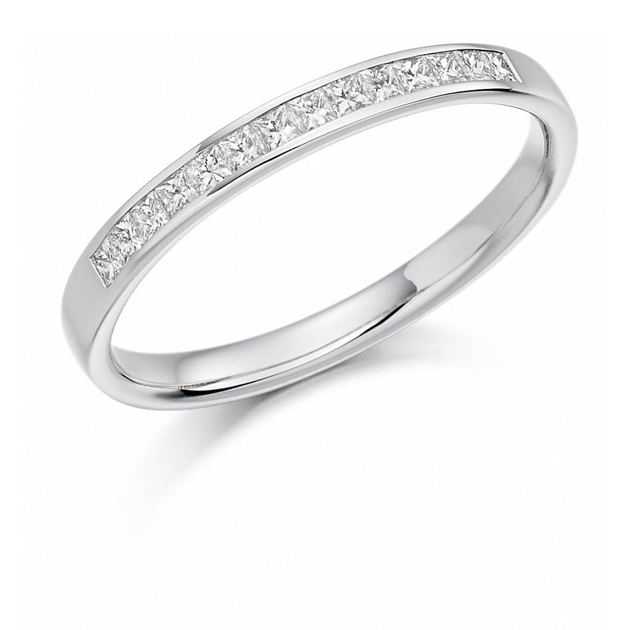 Channel-Set Half Eternity Ring, 0.2ct total (HET1174)