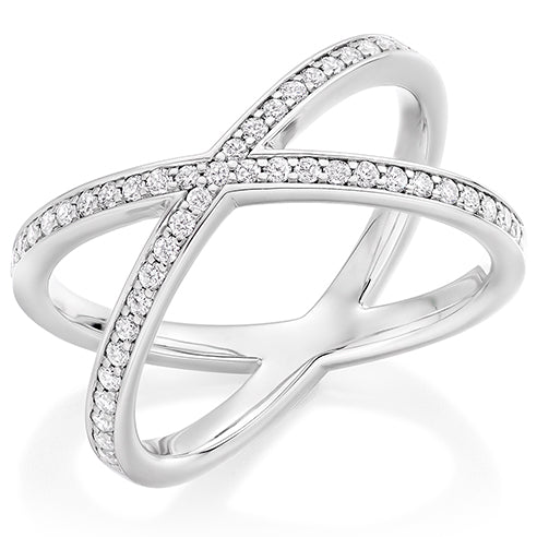 Grain-Set Diamond Half Eternity Ring, 0.4ct