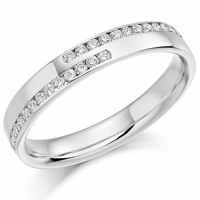 Offset Channel-Set Half Eternity Ring, 0.25ct total (HET1177)