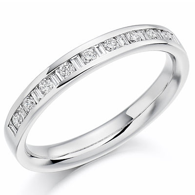 Channel-Set Half Eternity Ring, 0.25ct total (HET1188)