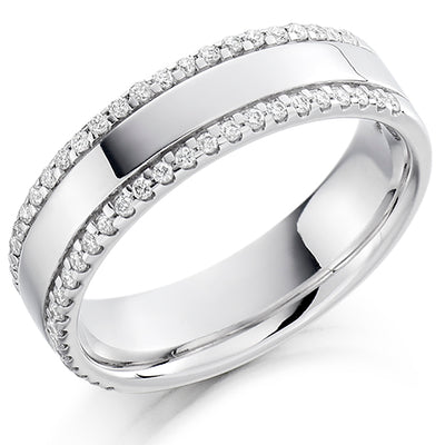Micro-Claw Half Eternity Ring, 0.26ct total