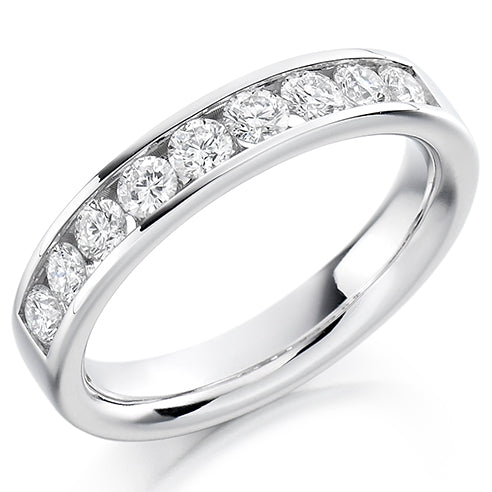 Channel-Set Half Eternity Ring, 0.7ct total (HET1193)