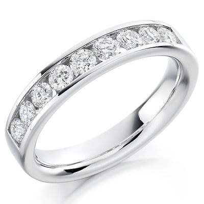 Channel-Set Half Eternity Ring, 0.7ct total (HET1193)