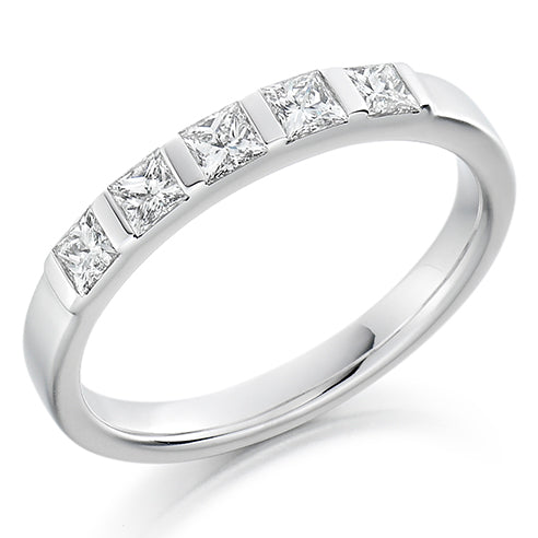Bar-Set Half Eternity Ring, 0.5ct total (HET1196)