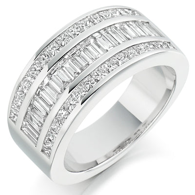 Channel-Set Half Eternity Ring, 1.73ct total