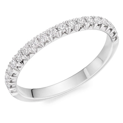 French-Cut Diamond Half Eternity Ring, 0.33ct