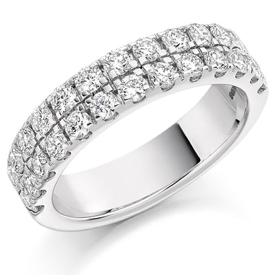 Micro-Claw Half Eternity Ring, 1.25ct total