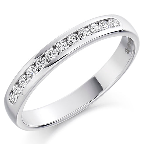 Channel-Set Half Eternity Ring, 0.25ct total (HET1240)