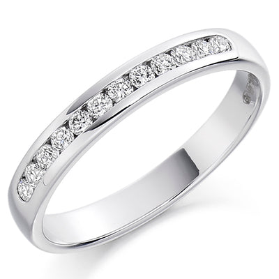 Channel-Set Half Eternity Ring, 0.25ct total (HET1240)