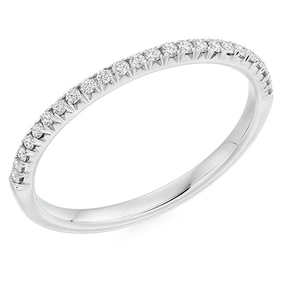 French-Cut Diamond Half Eternity Ring, 0.15ct