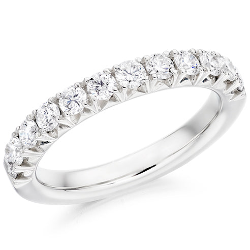 French-Cut Diamond Half Eternity Ring, 0.75ct