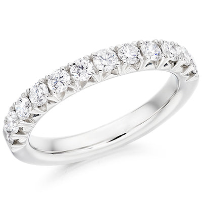 French-Cut Diamond Half Eternity Ring, 0.75ct