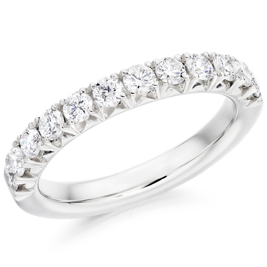 French-Cut Diamond Half Eternity Ring, 0.75ct