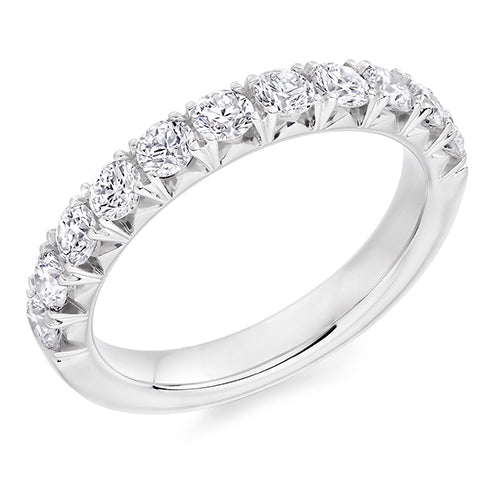 French-Cut Diamond Half Eternity Ring, 1.0ct
