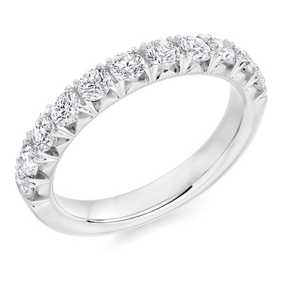 French-Cut Diamond Half Eternity Ring, 1.0ct