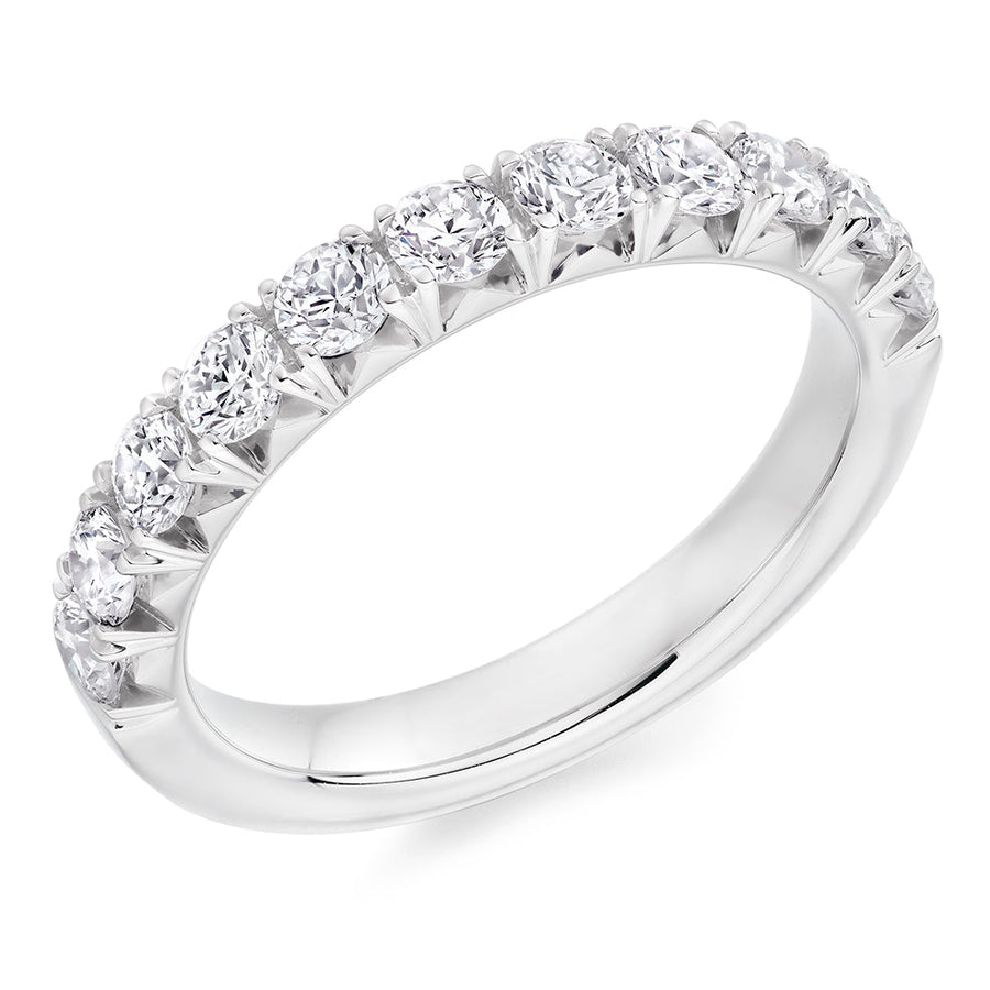 French-Cut Diamond Half Eternity Ring, 1.0ct