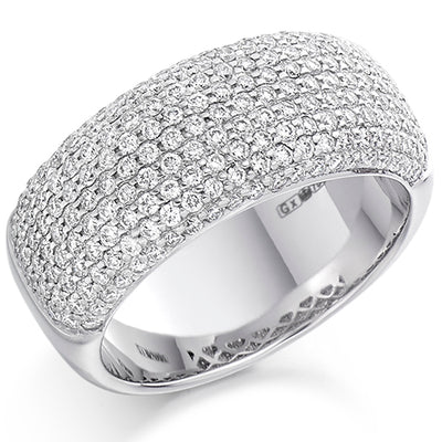 Pavé-Set Half Eternity Ring, 1.0ct total