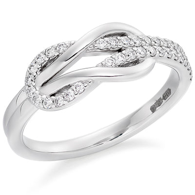 Micro-Claw Diamond Half Eternity Ring B, 0.25ct