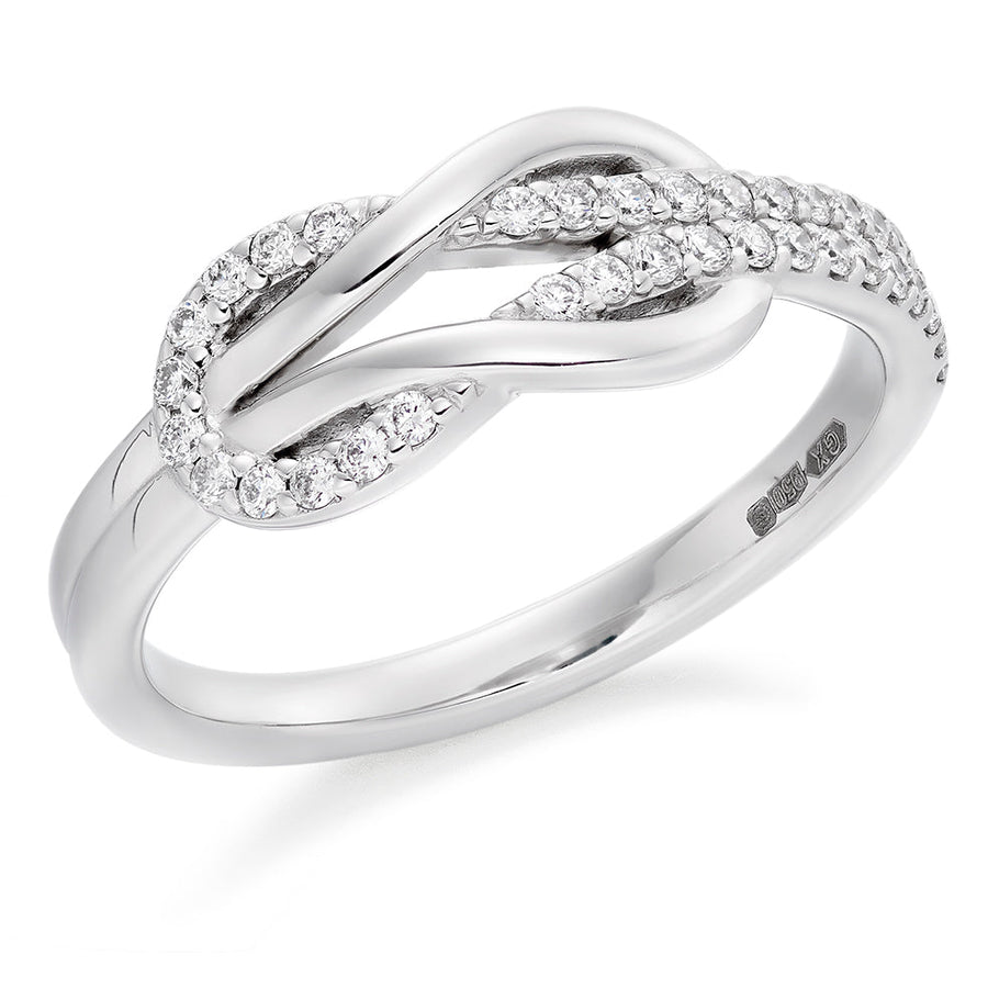 Micro-Claw Diamond Half Eternity Ring B, 0.25ct