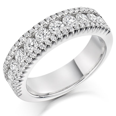 Channel-Set Half Eternity Ring, 1.5ct total