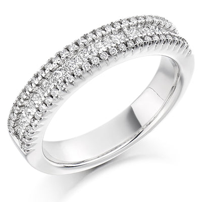 Channel-Set Half Eternity Ring, 0.7ct total (HET1292)