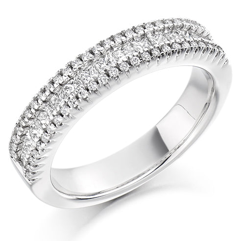 Channel-Set Half Eternity Ring, 0.7ct total (HET1292)