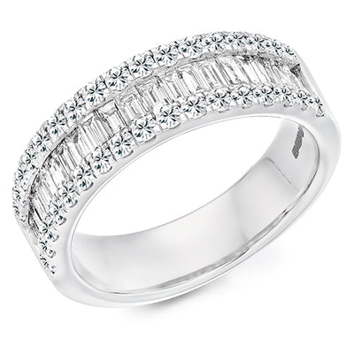Channel-Set Diamond Half Eternity Ring, 1.4ct