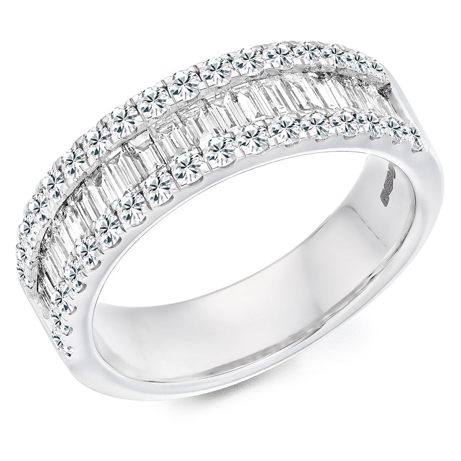 Channel-Set Diamond Half Eternity Ring, 1.4ct