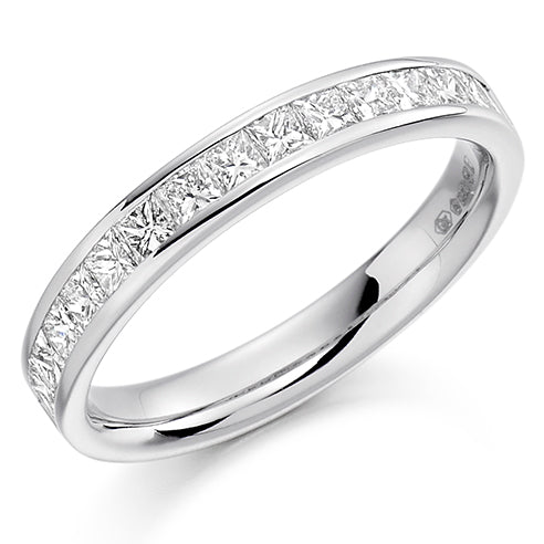 Channel-Set Half Eternity Ring, 0.75ct total (HET1301)