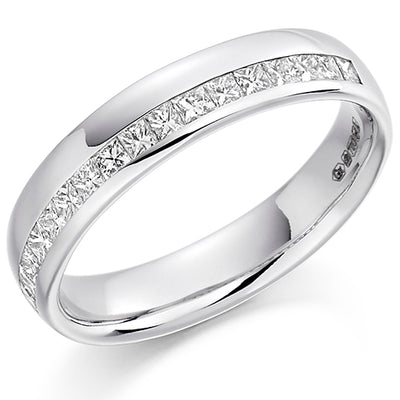 Offset Channel-Set Half Eternity Ring, 0.4ct total (HET1315)