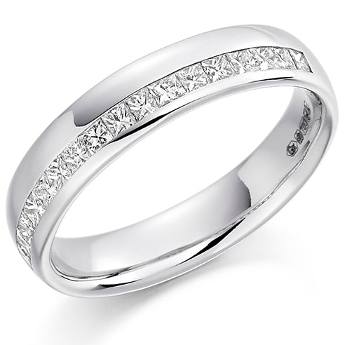 Offset Channel-Set Half Eternity Ring, 0.4ct total (HET1315)