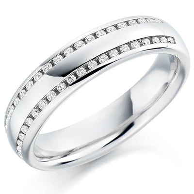 Channel-Set Half Eternity Ring, 0.25ct total (HET1322)