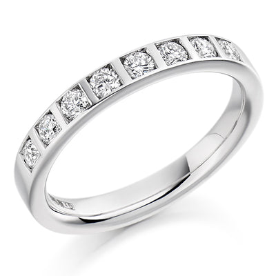 Bar-Set Half Eternity Ring, 0.4ct total (HET1343)