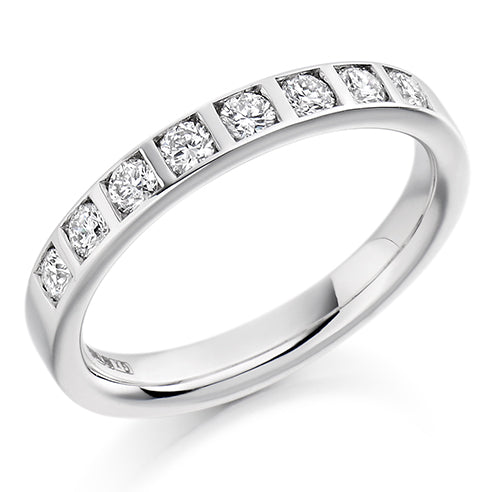 Bar-Set Half Eternity Ring, 0.4ct total (HET1343)