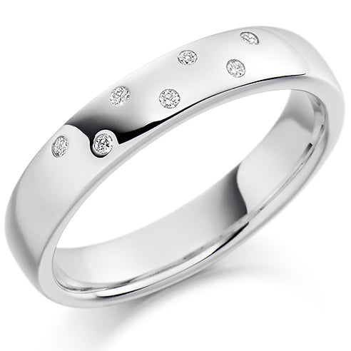 Rubover Half Eternity Ring, 0.05ct total (HET1344)