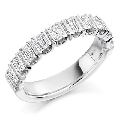Bar-Set Half Eternity Ring, 1.0ct total (HET1360)