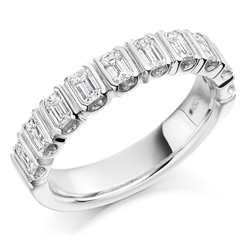 Bar-Set Half Eternity Ring, 1.0ct total (HET1360)