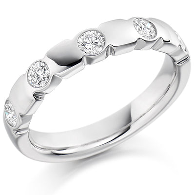 Rubover Half Eternity Ring, 0.5ct total (HET1363)