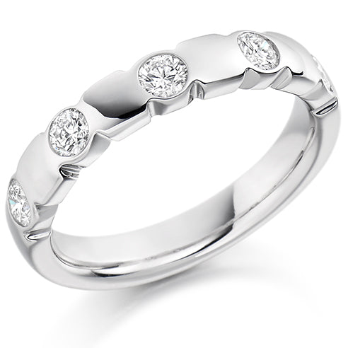 Rubover Half Eternity Ring, 0.5ct total (HET1363)