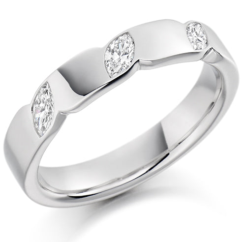 Rubover Half Eternity Ring, 0.3ct total (HET1368)